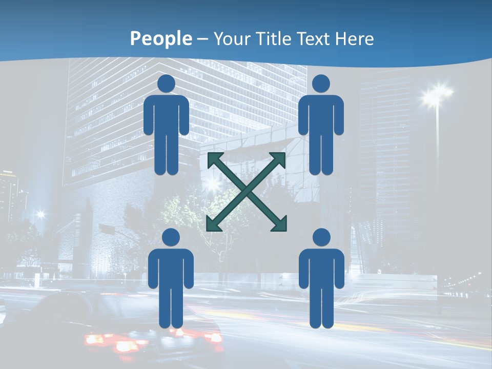 Highway Metropolitan Jinmao PowerPoint Template