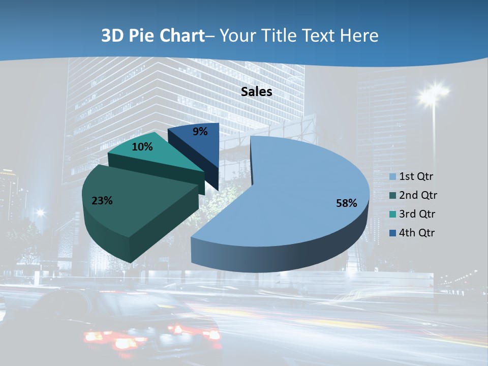 Highway Metropolitan Jinmao PowerPoint Template