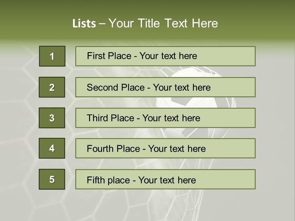 Win Background Leauge PowerPoint Template