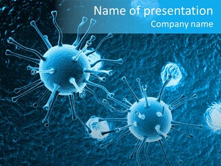 Three Dimensional Hiv High Scale PowerPoint Template