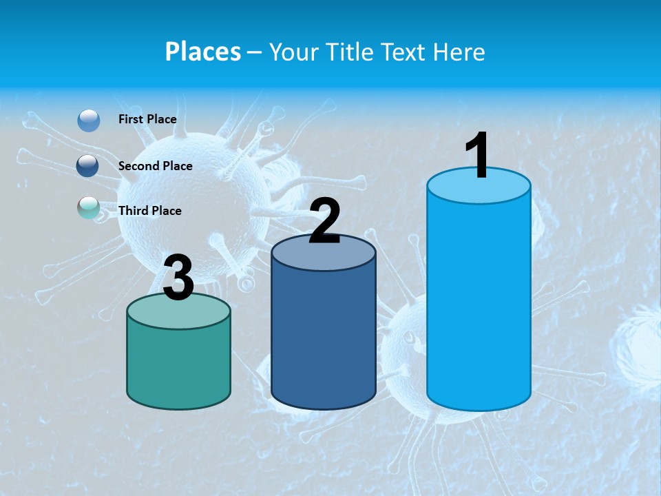 Three Dimensional Hiv High Scale PowerPoint Template