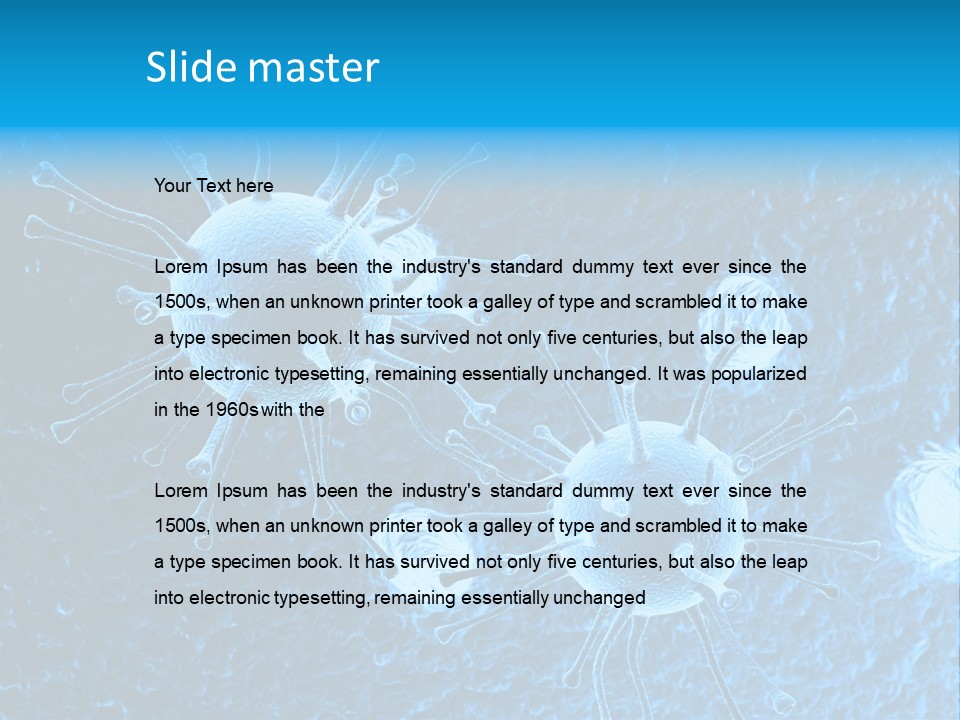 Three Dimensional Hiv High Scale PowerPoint Template