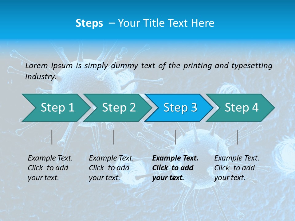 Three Dimensional Hiv High Scale PowerPoint Template