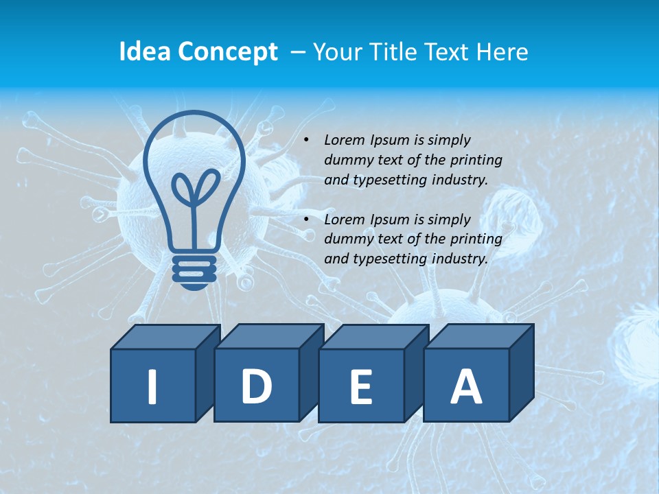 Three Dimensional Hiv High Scale PowerPoint Template
