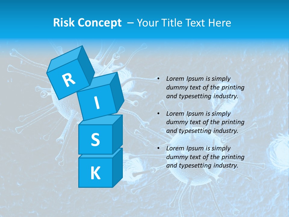 Three Dimensional Hiv High Scale PowerPoint Template