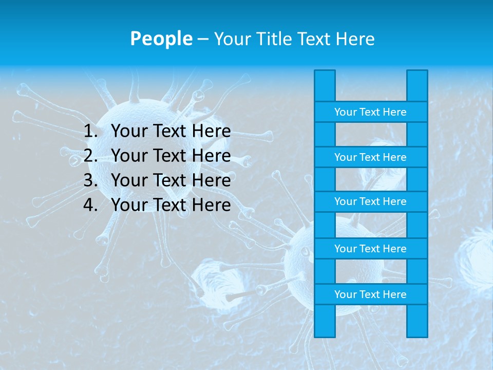 Three Dimensional Hiv High Scale PowerPoint Template