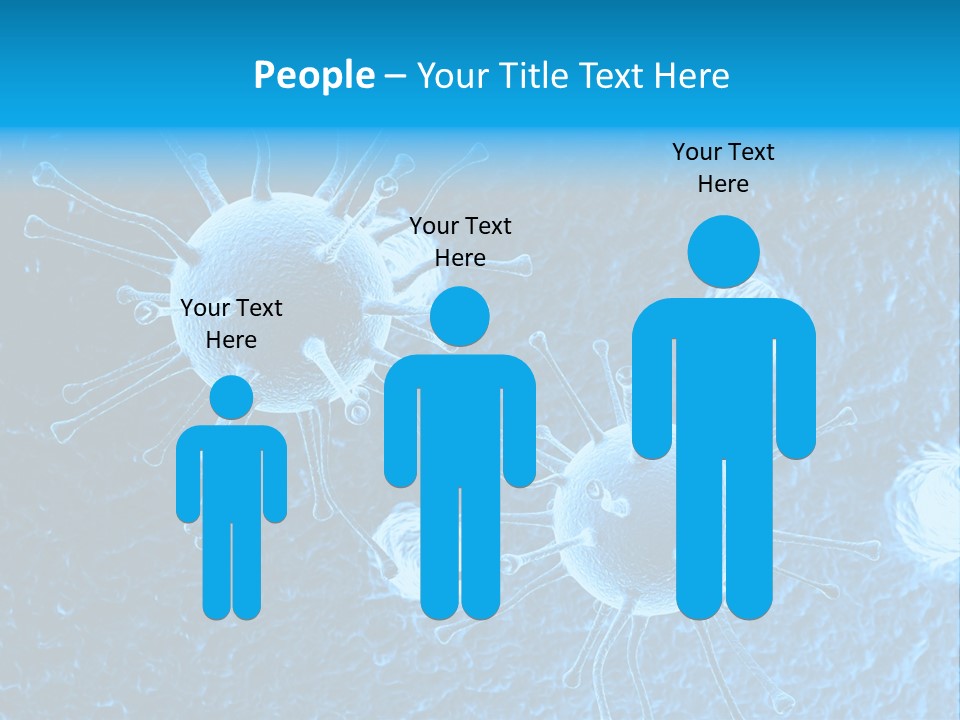 Three Dimensional Hiv High Scale PowerPoint Template