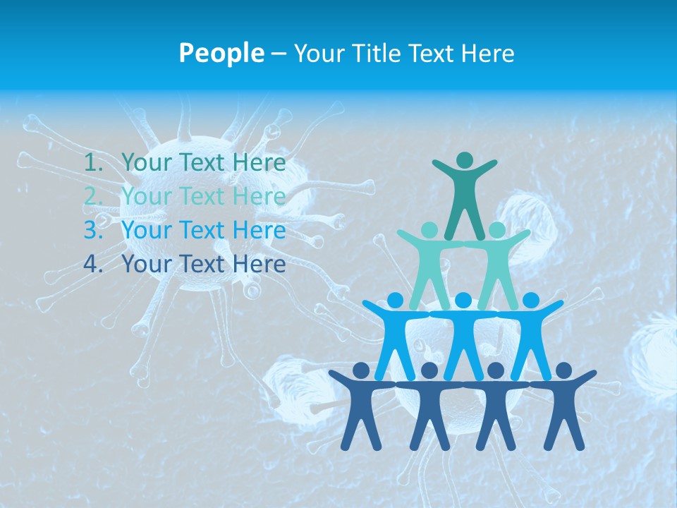 Three Dimensional Hiv High Scale PowerPoint Template