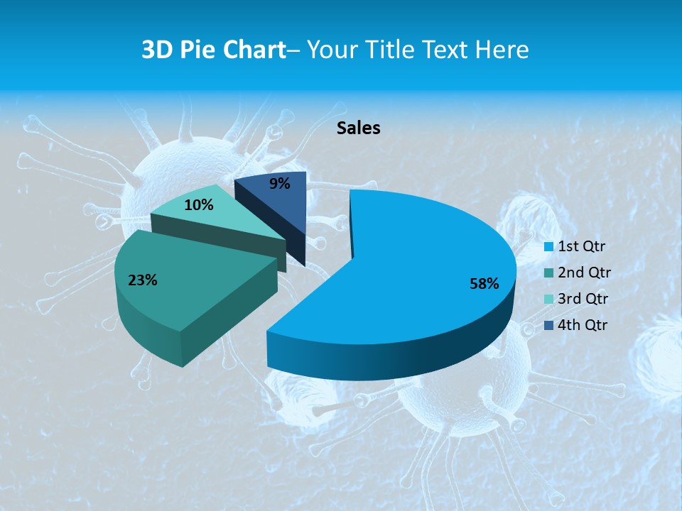 Three Dimensional Hiv High Scale PowerPoint Template