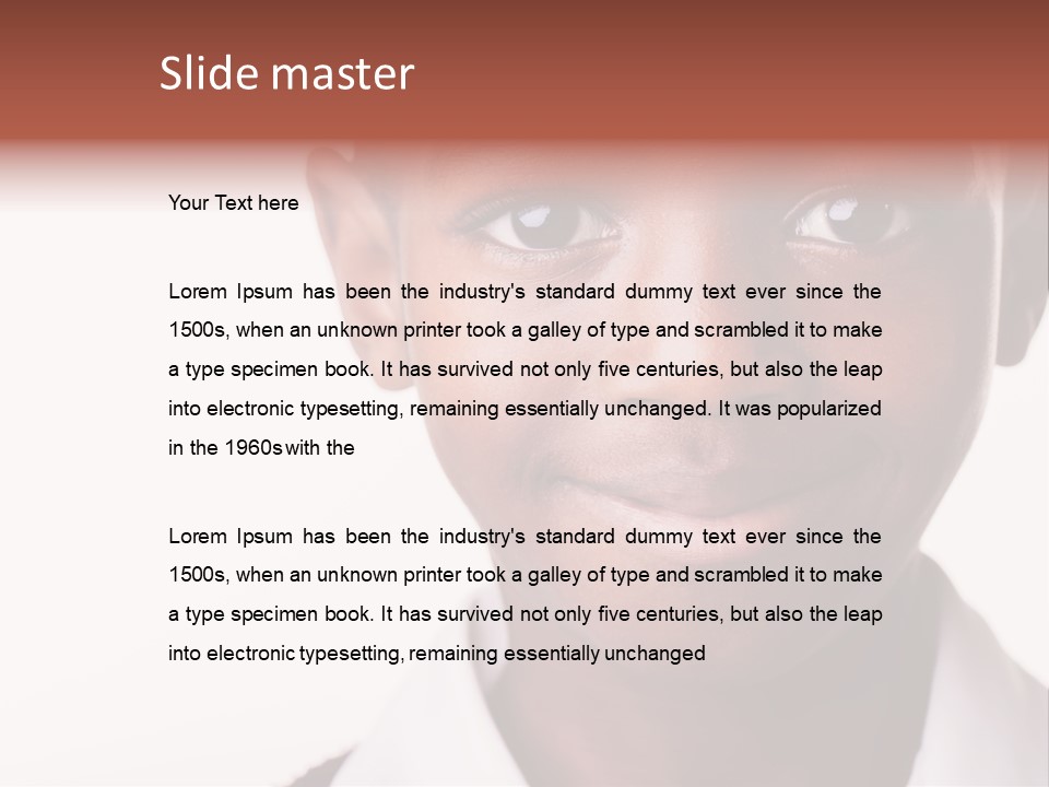 Confidence Dark Smile PowerPoint Template