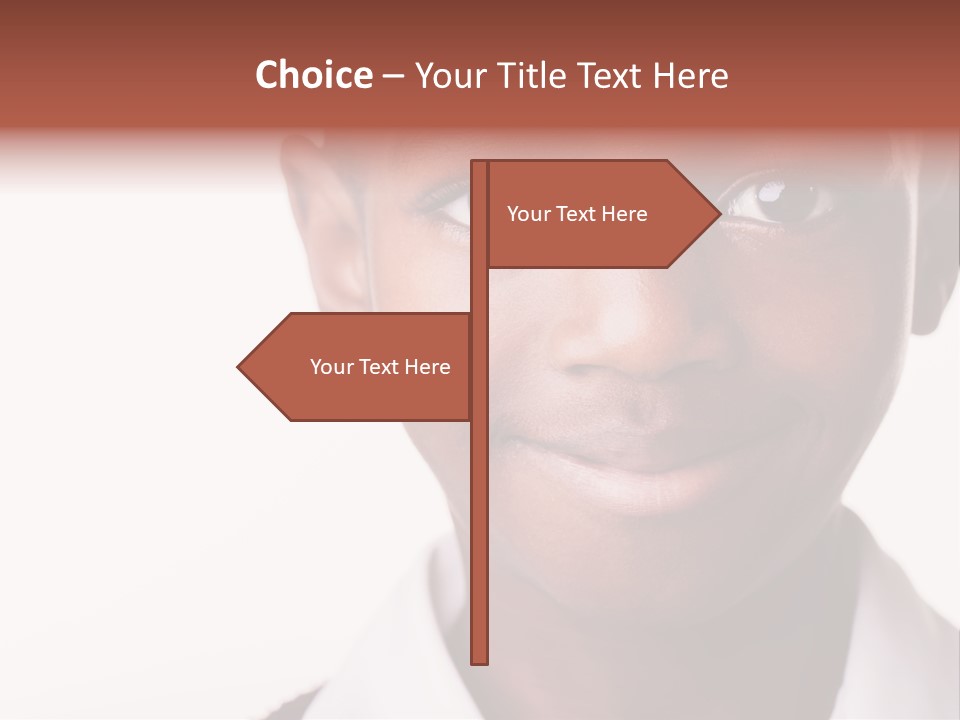 Confidence Dark Smile PowerPoint Template