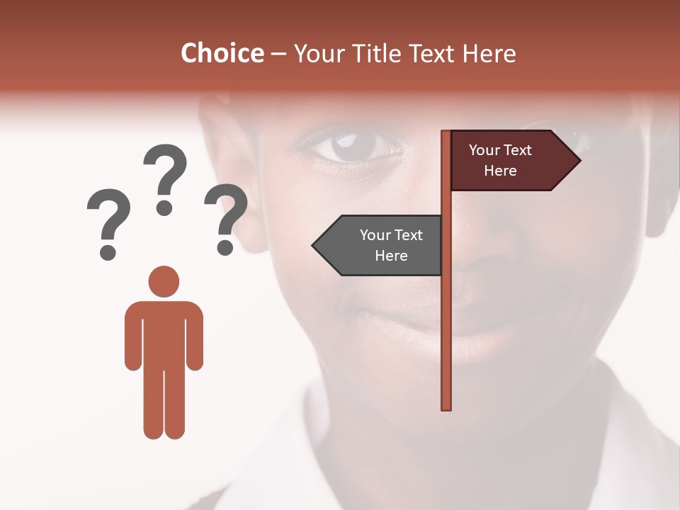 Confidence Dark Smile PowerPoint Template