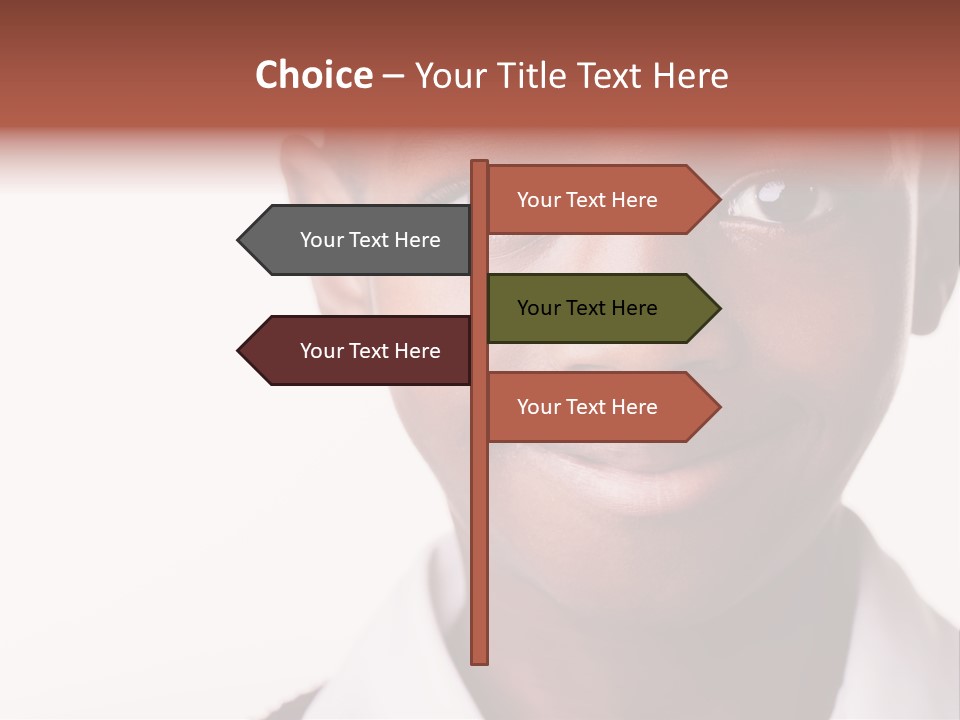 Confidence Dark Smile PowerPoint Template