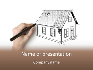 Sketching Education Pencil PowerPoint Template