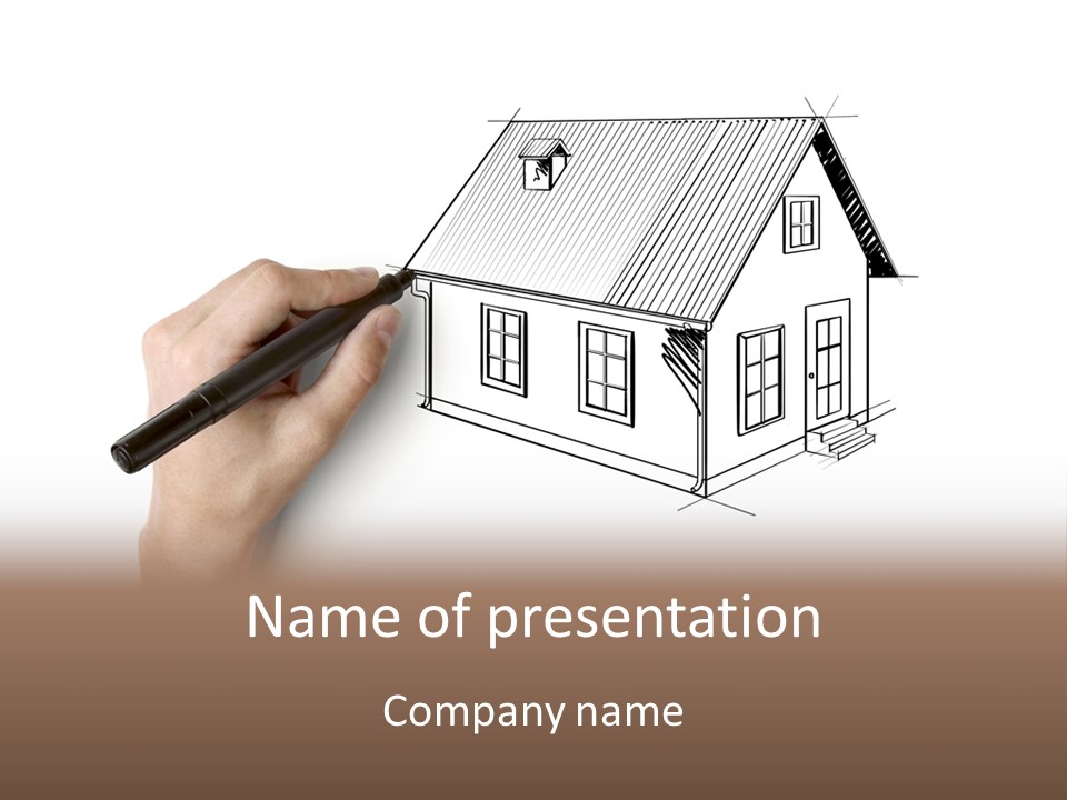 Sketching Education Pencil PowerPoint Template