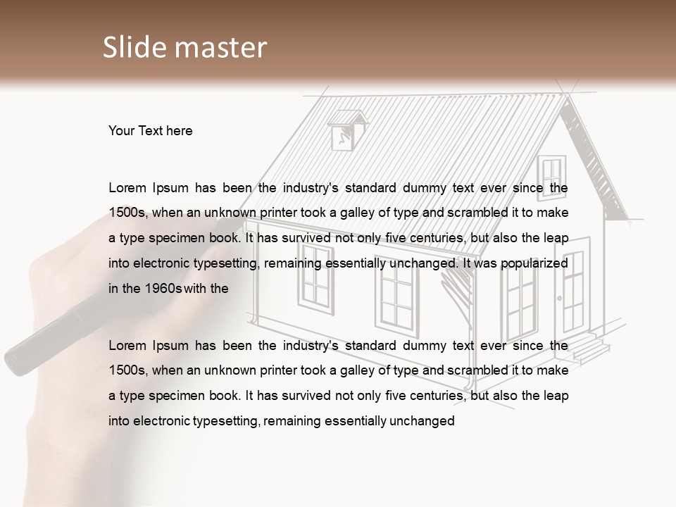 Sketching Education Pencil PowerPoint Template