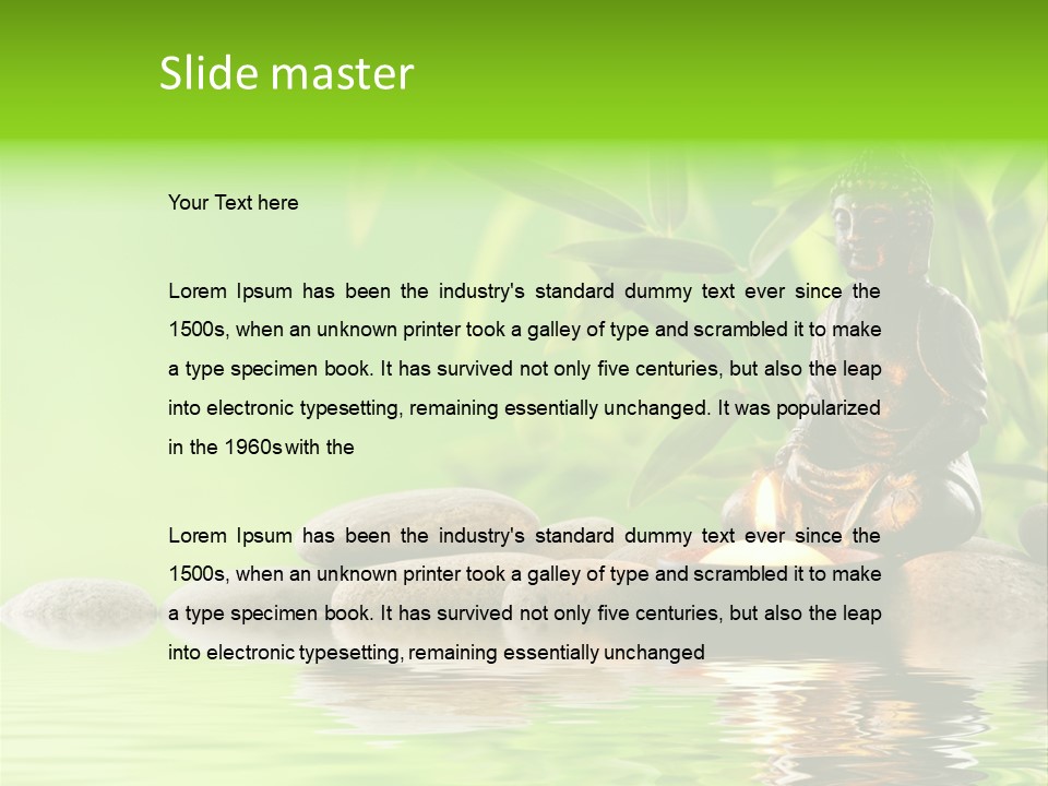 Statue Praying Thailand PowerPoint Template