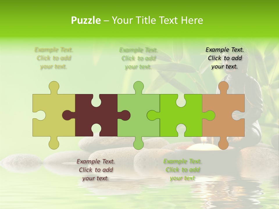 Statue Praying Thailand PowerPoint Template