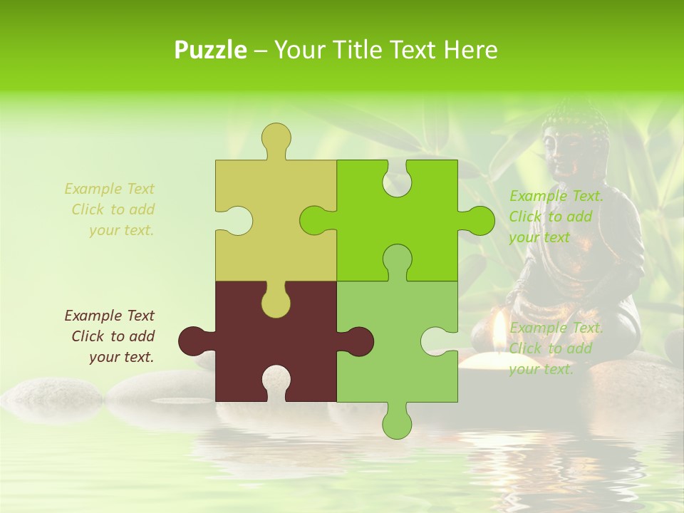 Statue Praying Thailand PowerPoint Template