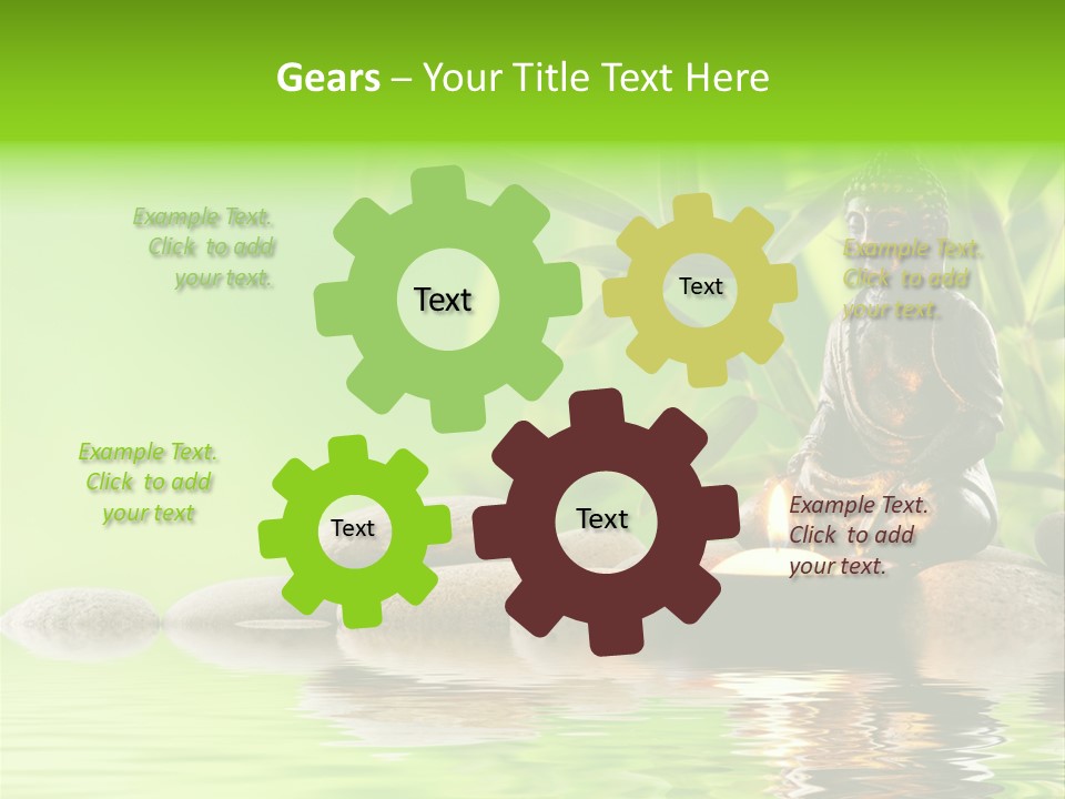 Statue Praying Thailand PowerPoint Template