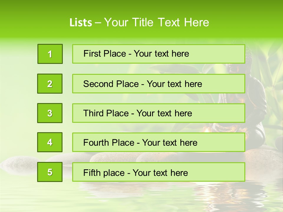 Statue Praying Thailand PowerPoint Template