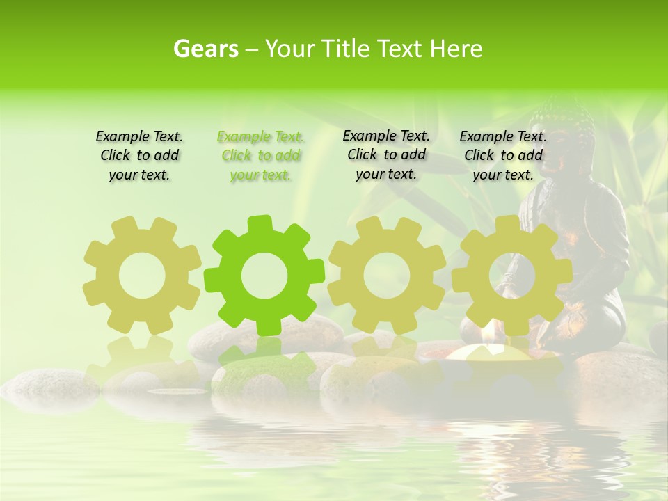 Statue Praying Thailand PowerPoint Template