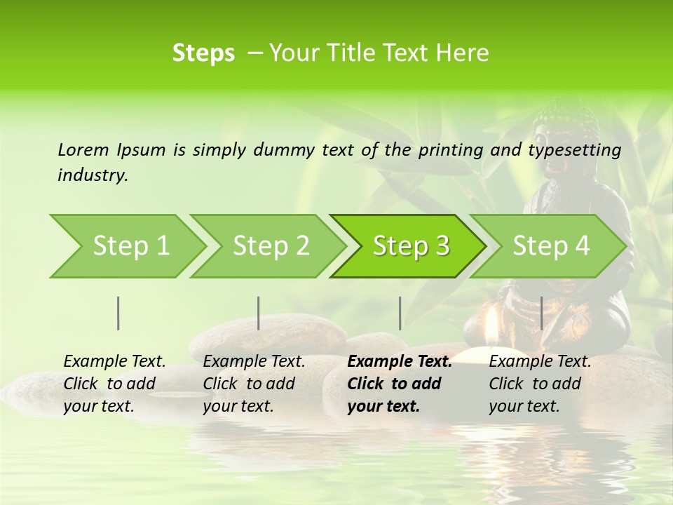 Statue Praying Thailand PowerPoint Template