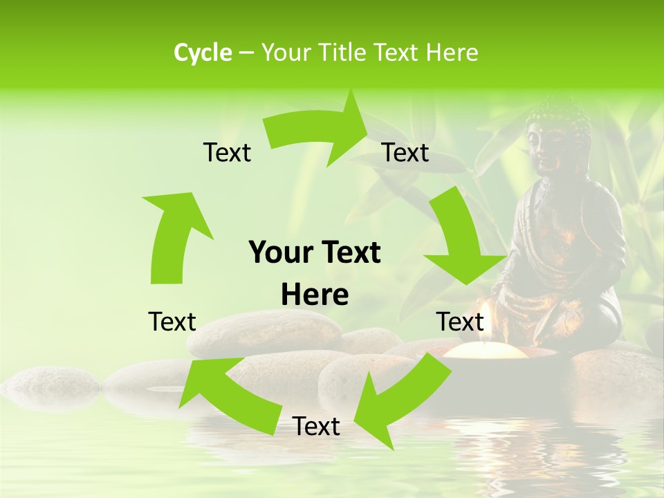 Statue Praying Thailand PowerPoint Template