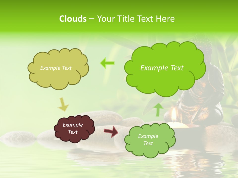 Statue Praying Thailand PowerPoint Template