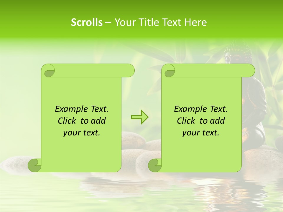 Statue Praying Thailand PowerPoint Template