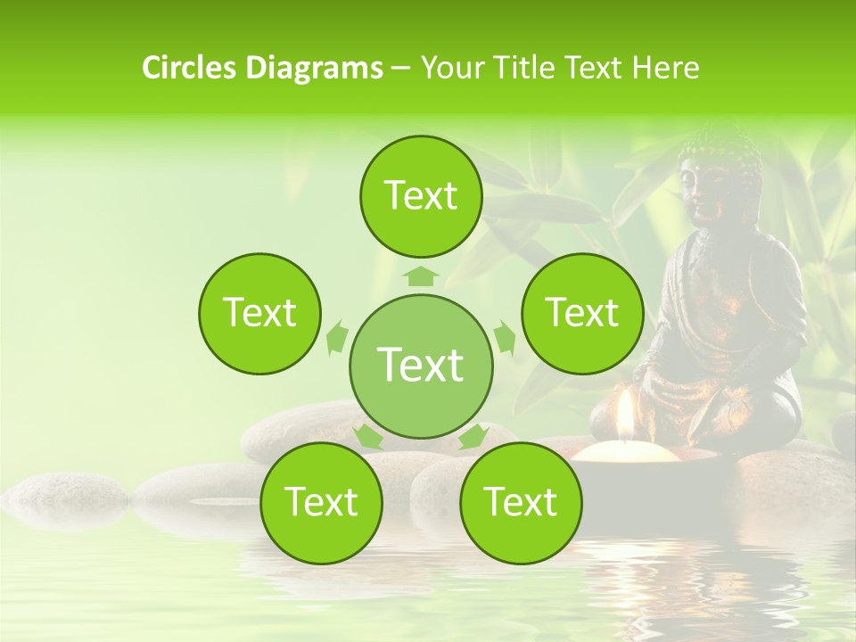 Statue Praying Thailand PowerPoint Template