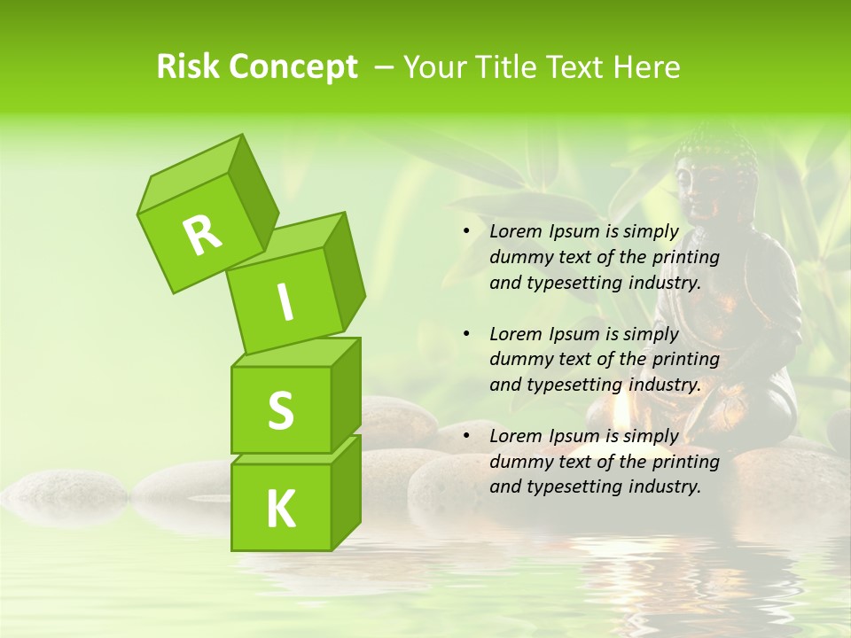 Statue Praying Thailand PowerPoint Template