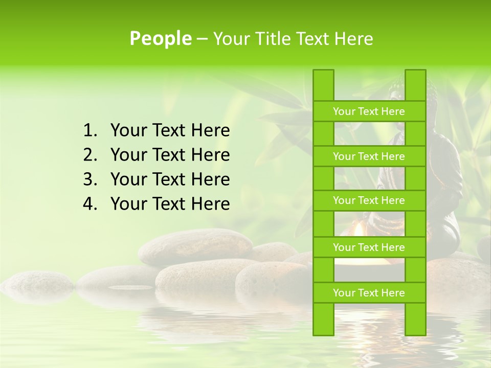 Statue Praying Thailand PowerPoint Template