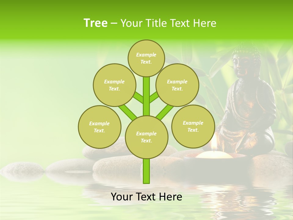 Statue Praying Thailand PowerPoint Template