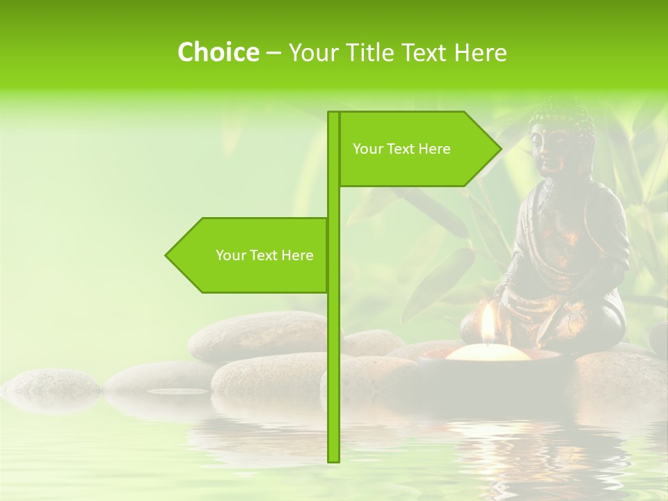 Statue Praying Thailand PowerPoint Template