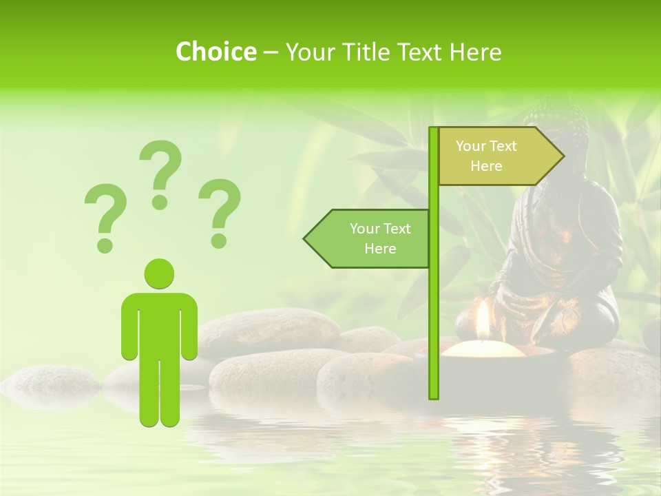 Statue Praying Thailand PowerPoint Template