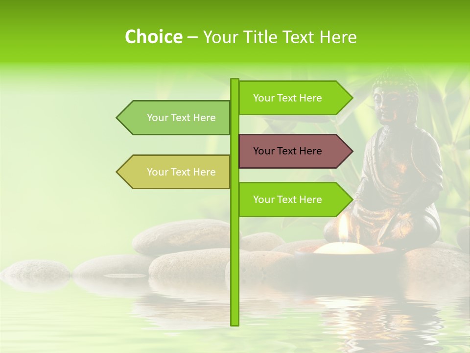 Statue Praying Thailand PowerPoint Template