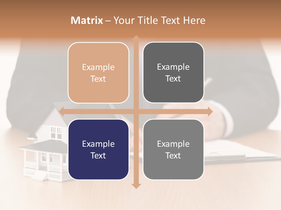 Wooden Credit Business Man PowerPoint Template