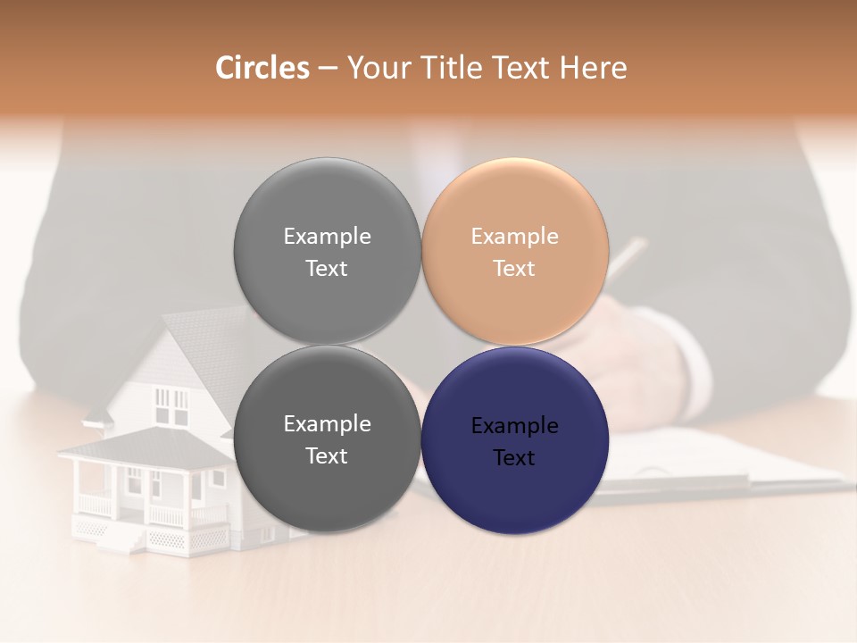 Wooden Credit Business Man PowerPoint Template