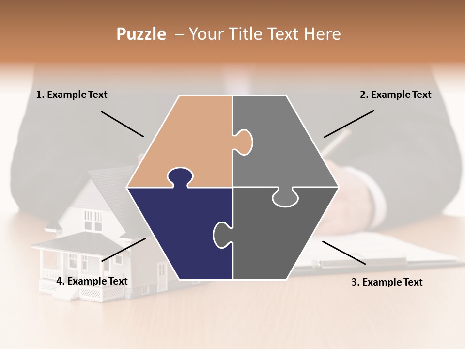 Wooden Credit Business Man PowerPoint Template