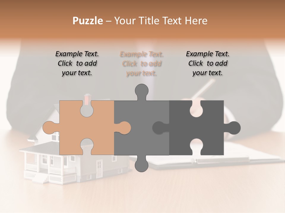 Wooden Credit Business Man PowerPoint Template