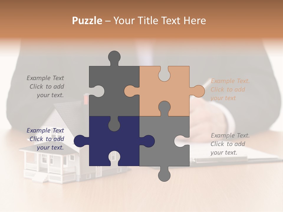 Wooden Credit Business Man PowerPoint Template