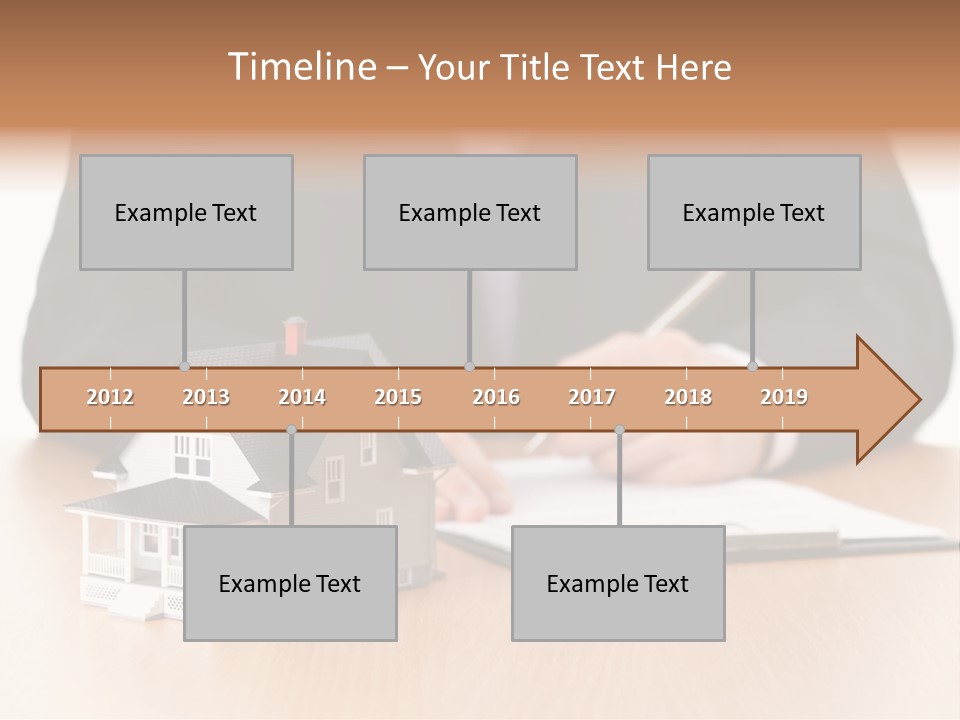 Wooden Credit Business Man PowerPoint Template