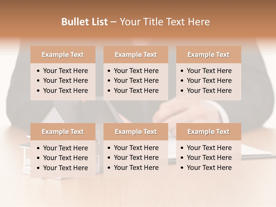 Wooden Credit Business Man PowerPoint Template