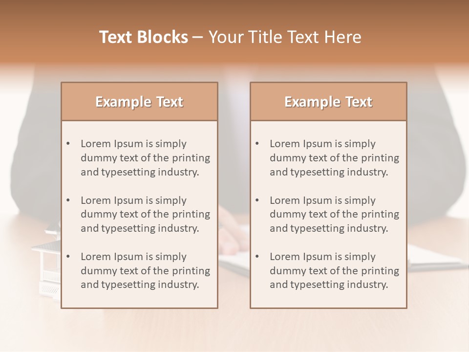 Wooden Credit Business Man PowerPoint Template