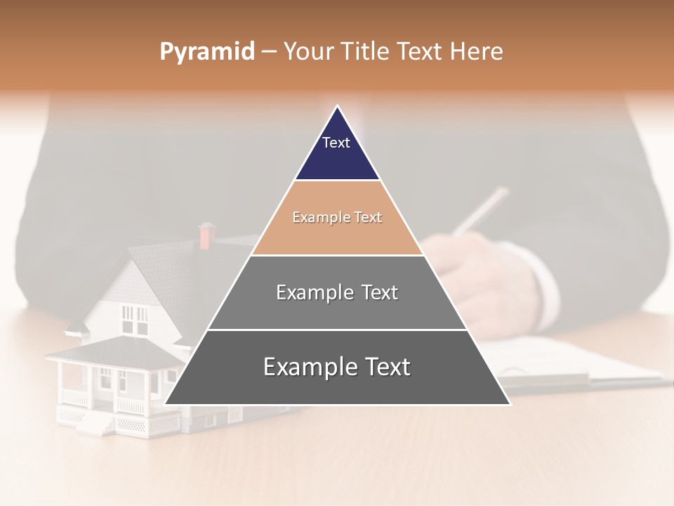 Wooden Credit Business Man PowerPoint Template