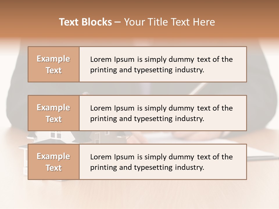 Wooden Credit Business Man PowerPoint Template