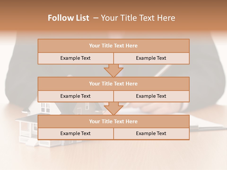 Wooden Credit Business Man PowerPoint Template