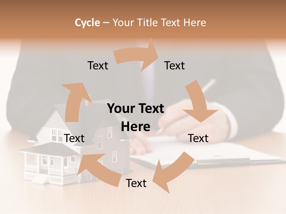 Wooden Credit Business Man PowerPoint Template