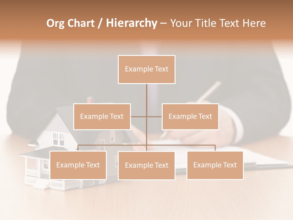 Wooden Credit Business Man PowerPoint Template